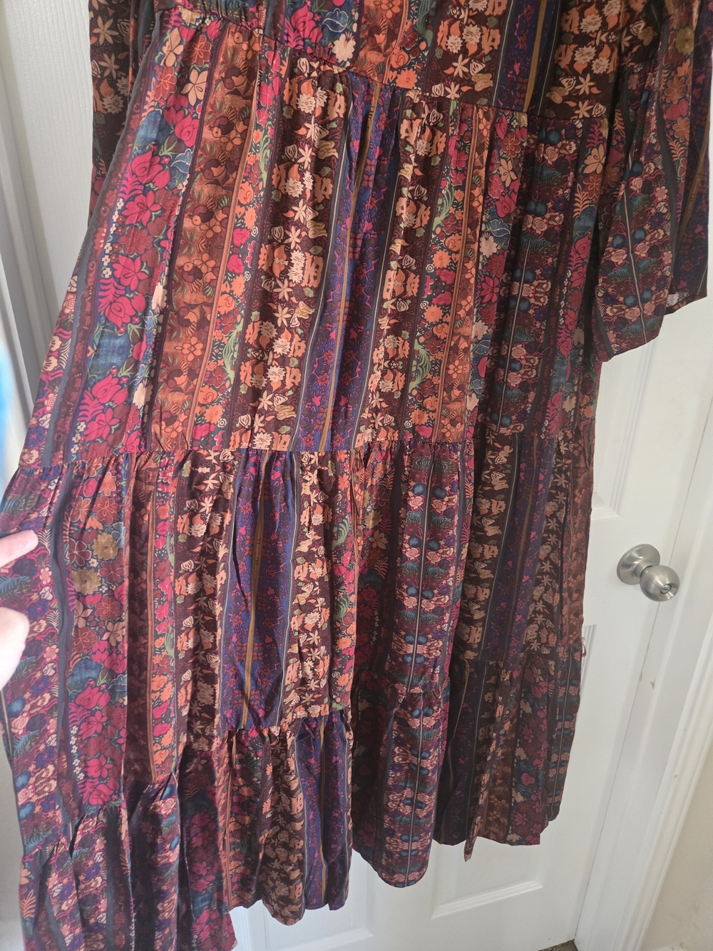 NATURAL LIFE Burgundy Floral Boho Maxi Dress - Picture 12 of 16